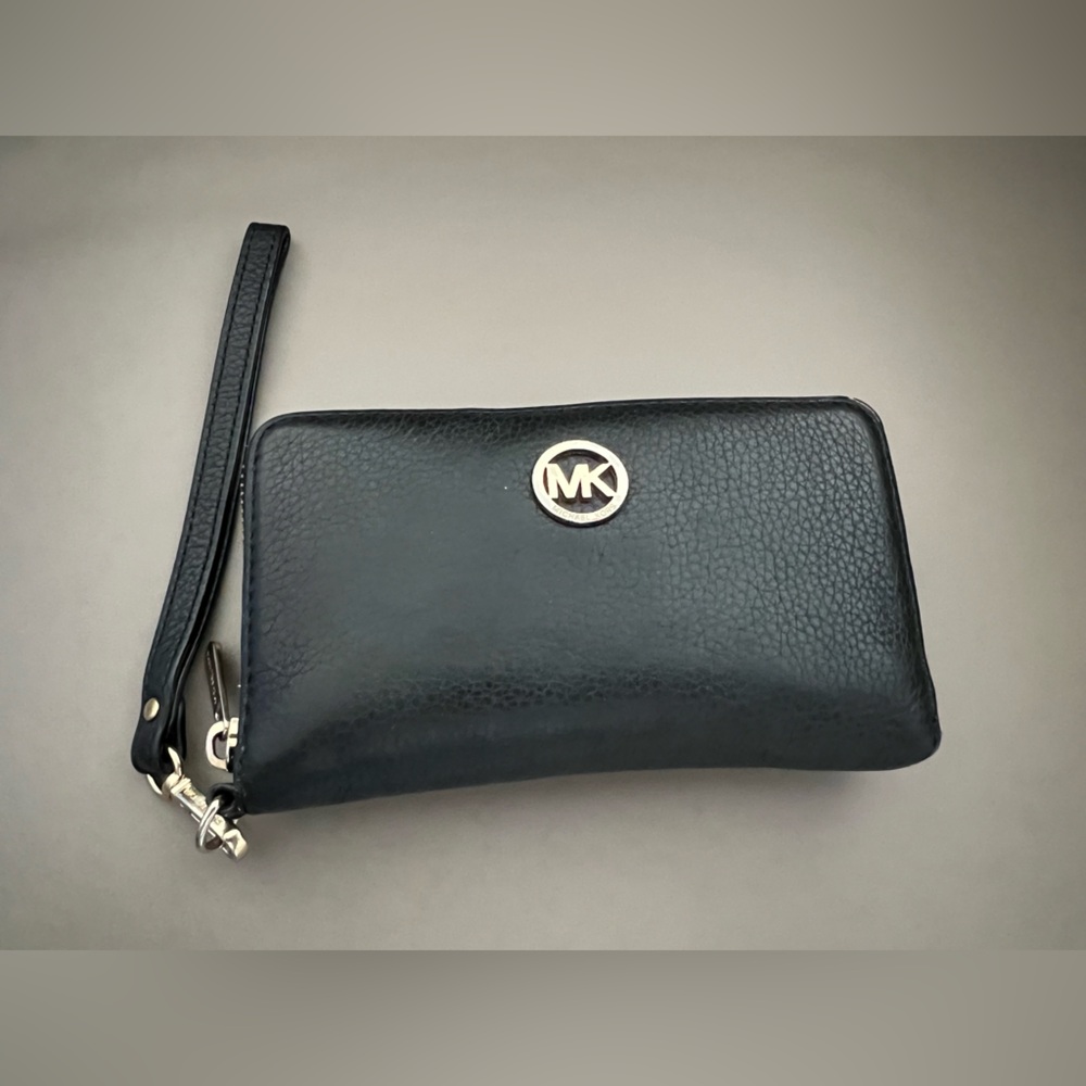 Black Wristlet with Gold Logo